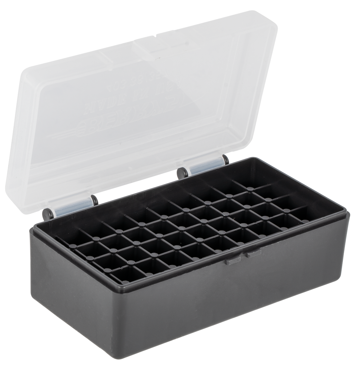 Berrys 61687 Ammo Box 38 Special,357 Mag 50rd Clear Lid w/Black Bottom — view 2