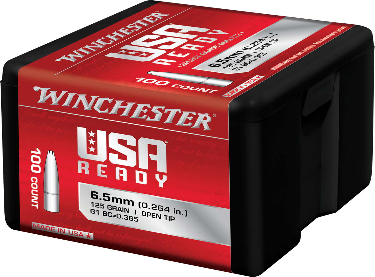Winchester Ammo Centerfire Rifle 6.5 Creedmoor 125gr Open Tip Reloading Bullets 100/Box — view 2