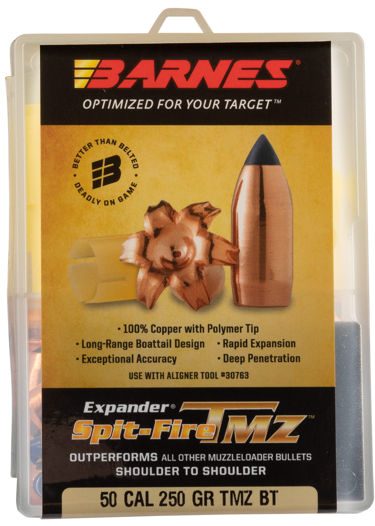 Barnes Bullets Spit-Fire TMZ Muzzleloader 50 Cal 250gr Polymer Tip 24-Rd — view 2