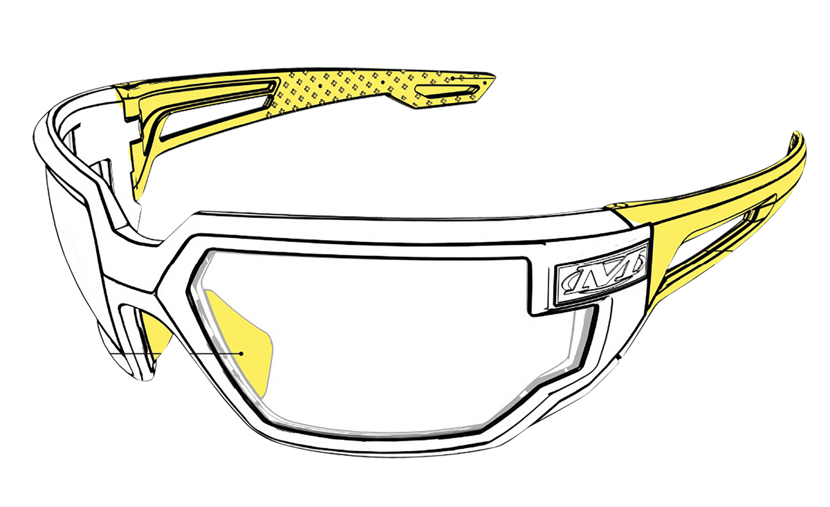 Mechanix Wear Type-X OSFA Black Lens Anti-Scratch Black Frame Safety Glasses — view 2