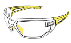 Mechanix Wear Type-X OSFA Black Lens Anti-Scratch Black Frame Safety Glasses — view 2