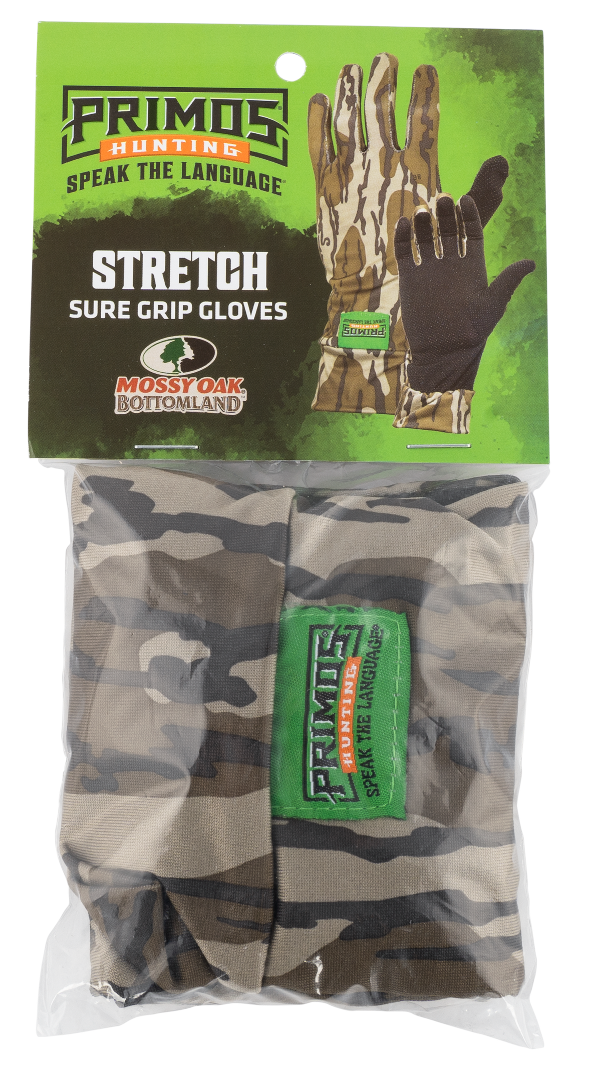 Primos Stretch Fit Mossy Oak Original BottomLand Neoprene Gloves OSFA — view 2