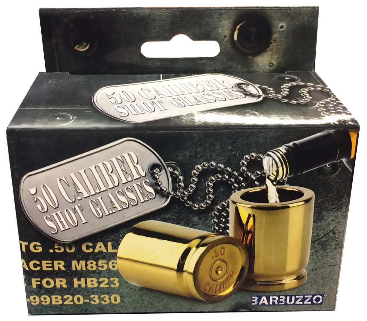 Caliber Gourmet 50 Caliber Shot Glasses Gold Ceramic 1 Pair — view 2