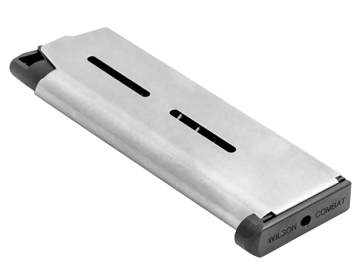 Wilson Combat 47OX 1911 Officer 45 ACP +P 6rd Stainless Steel Detachable Magazine w/ Lo-Profile Floor Plate — view 2