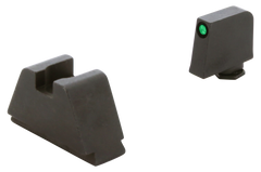 Ameriglo GL811 Optic Compatible Sight Set for Glock - 3XL Tall Green Tritium Black Outline Front / Flat Black Rear — view 2