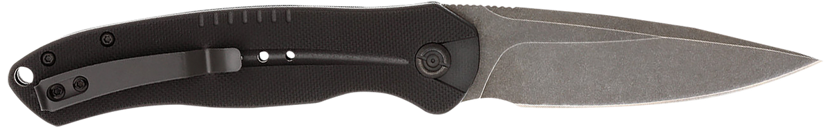 CobraTec Knives Diablo 3.5" Folding Automatic D2 Steel Black Stonewashed Blade - Black G10 Handle — view 2