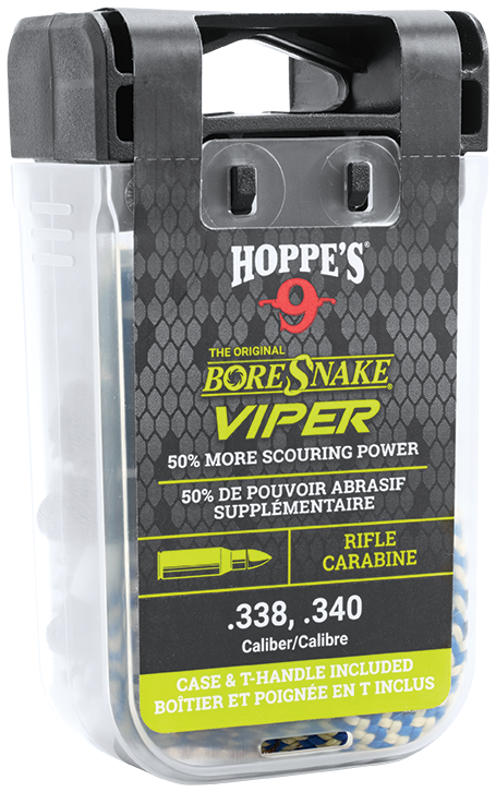 Hoppes BoreSnake Viper .338/.340 Cal Rifle Bore Cleaner Rope - Bronze Bristle — view 2