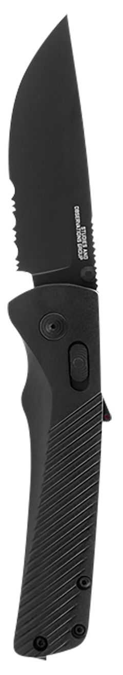 S.O.G Flash AT 3.45" Folding Part Serrated Cryo D2 Steel Black TiNi GRN Handle — view 2