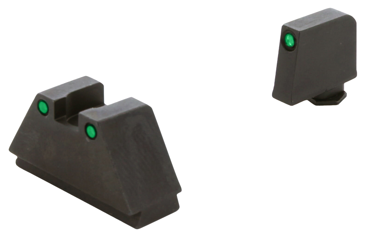 Ameriglo GL815 Optic Compatible Sight Set for Glock 3XL Tall - Green Tritium Black Outline — view 2