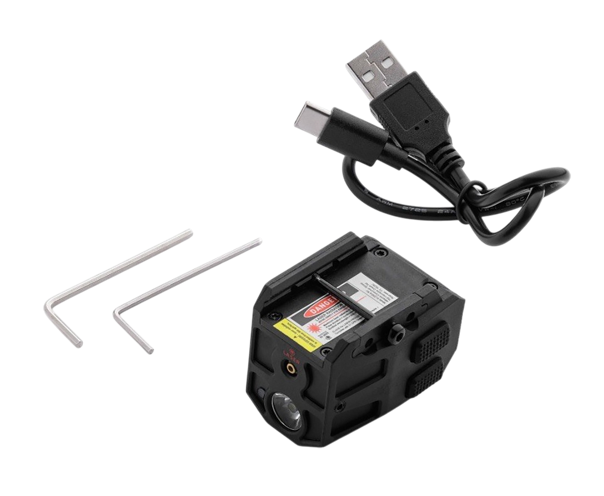 Alliance Consumer Group iProtec MYCRO Rail Mount Light 300 Lumens Red Laser Matte Black — view 2