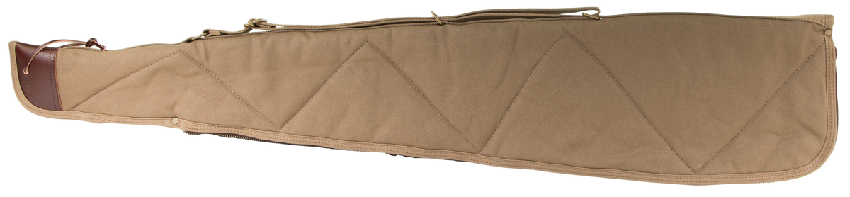 Boyt Harness Alaskan 44" Waxed Canvas Rifle Case - Khaki w/ Brass Hardware & Quilted Flannel — view 2