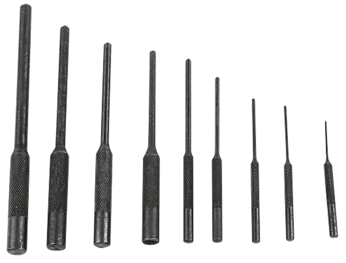 Wheeler 204513 Roll Pin Punch Set 9-Piece Black Steel Knurled Handle — view 2