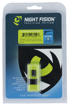 Night Fision GLK004013WGZ Suppressor Height Sights for Glock 17/17L/19 - Green Tritium White Outline Front / Black Rear — view 2