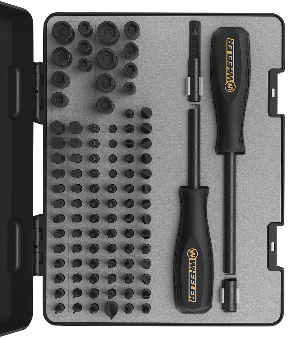 Wheeler Professional Screwdriver Set 100-Piece Black S2 Tool Steel — view 2