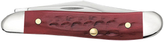Case Peanut 2.10"/1.53" Folding Clip Point/Pen Plain Edge Tru-Sharp SS Corn Cob Jigged Old Red Bone Handle — view 2