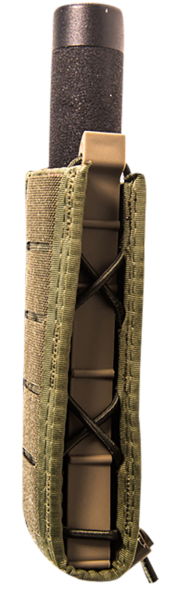 High Speed Gear TACO Extended Pistol Pouch OD Green Nylon MOLLE — view 2
