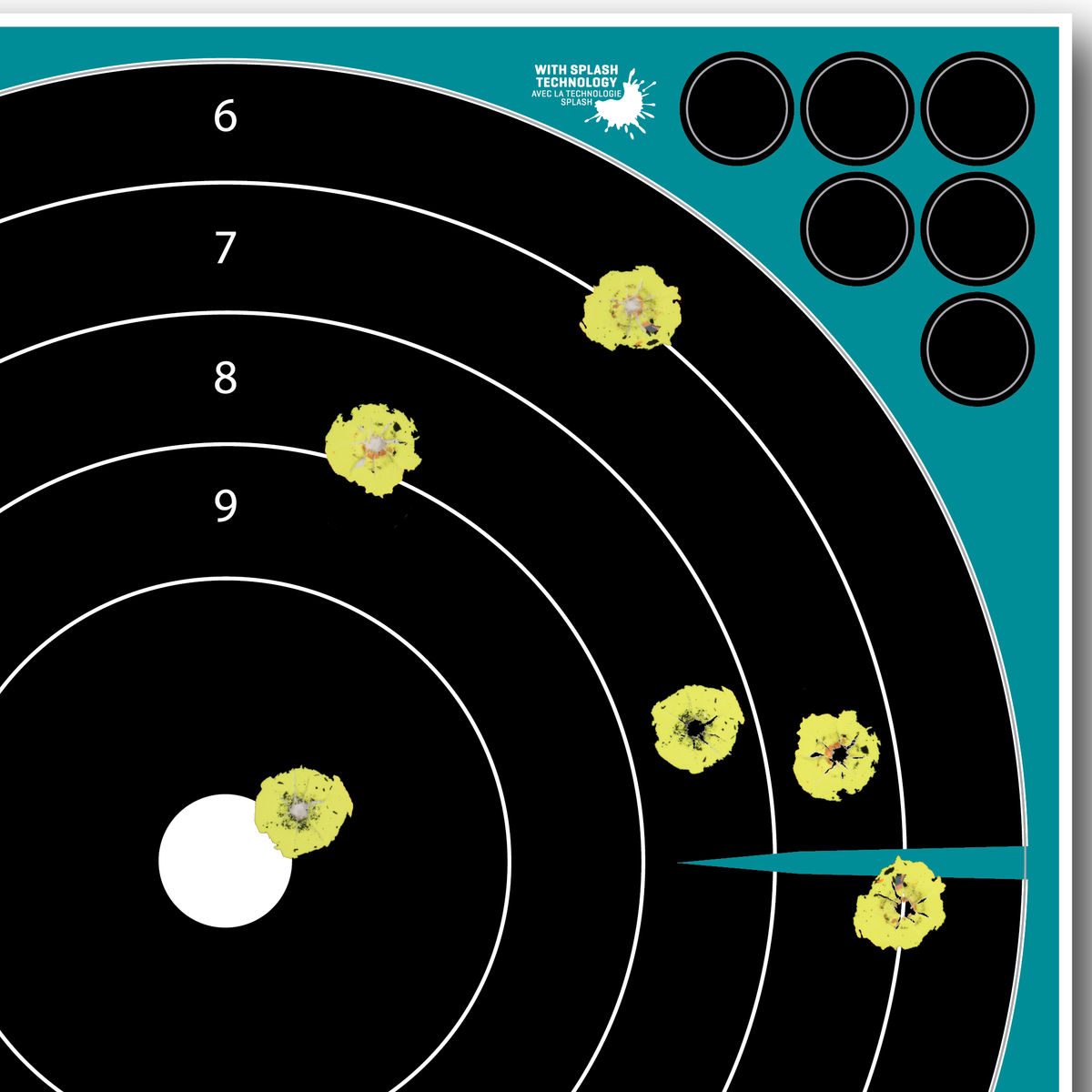 Girls With Guns Splash 12" Self-Adhesive Paper Bullseye Target 5 Pack — view 2