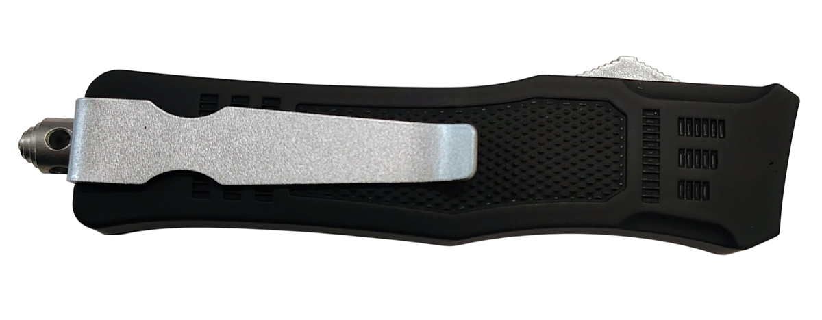Xcaliber Knife Company 40 Cal Small 2.75" OTF Tanto Part Serrated 440C SS — view 2
