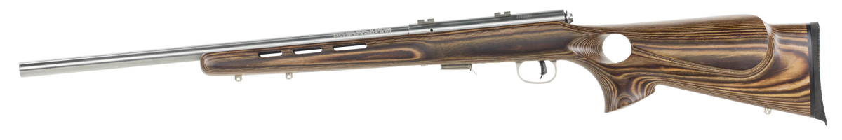 Savage 93 BTVS 22 WMR 5+1 21" Bolt Action Rifle - Stainless Heavy Barrel, Thumbhole Laminate Stock — view 2