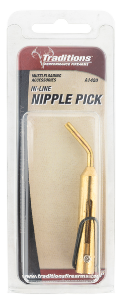 Traditions A1420 Retractable In-Line Rifle Nipple Pick - Brass — view 2