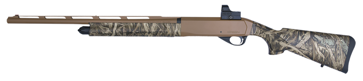 EAA Girsan MC312 Gobbler 12 Gauge 24" 3.5" Chamber 5+1 Semi-Auto Shotgun - Bronze Cerakote/Camo - Red Dot Included — view 2