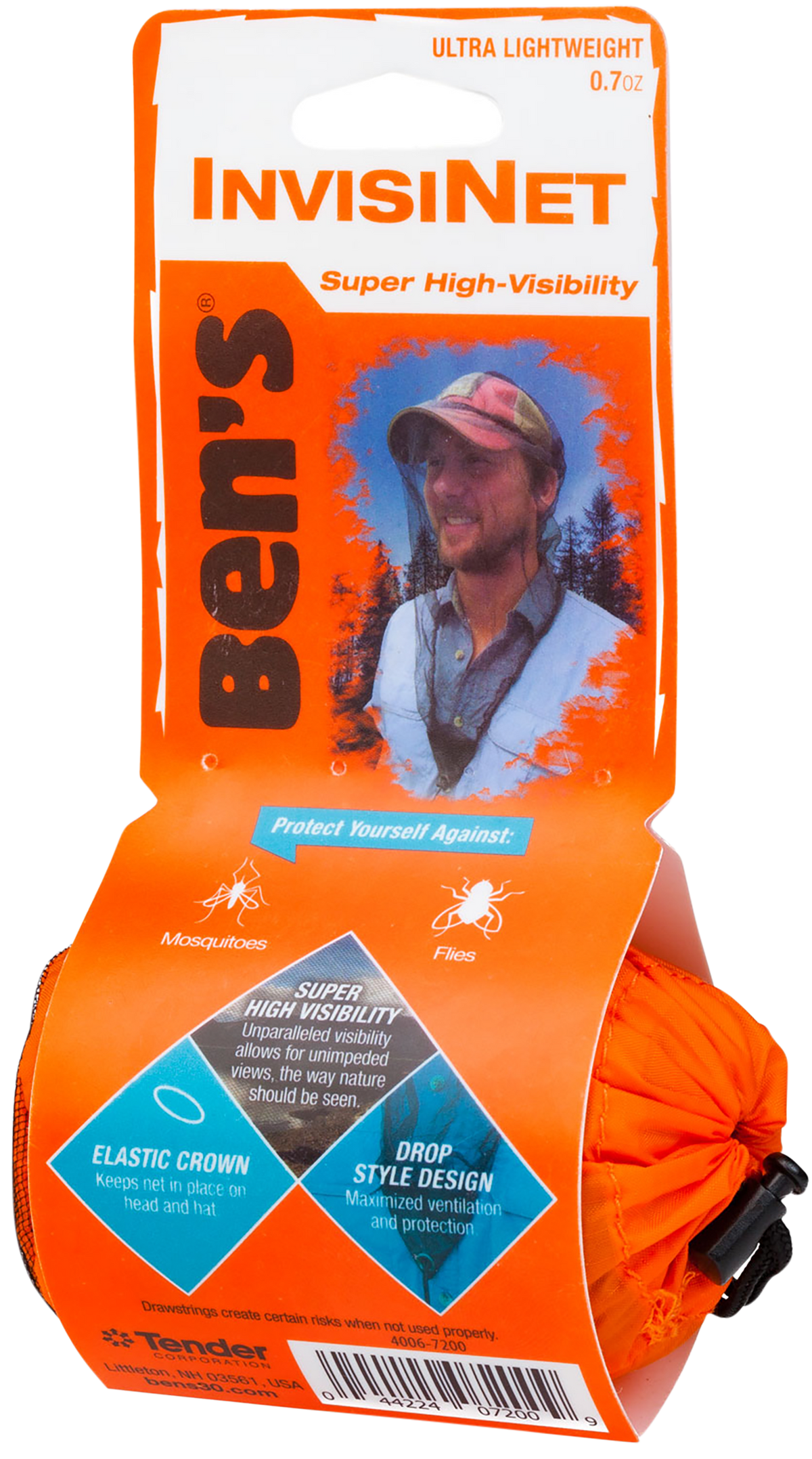 Ben's 00067200 InvisiNet Head Net Brown Full Face Mask — view 2