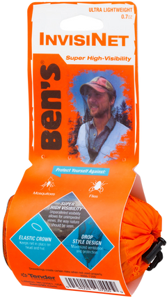 Ben's 00067200 InvisiNet Head Net Brown Full Face Mask — view 2