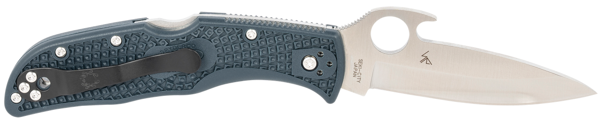 Spyderco Endela Lightweight 3.41" VG-10 Clip Point Plain FRN Blue/Gray Folding Knife — view 2