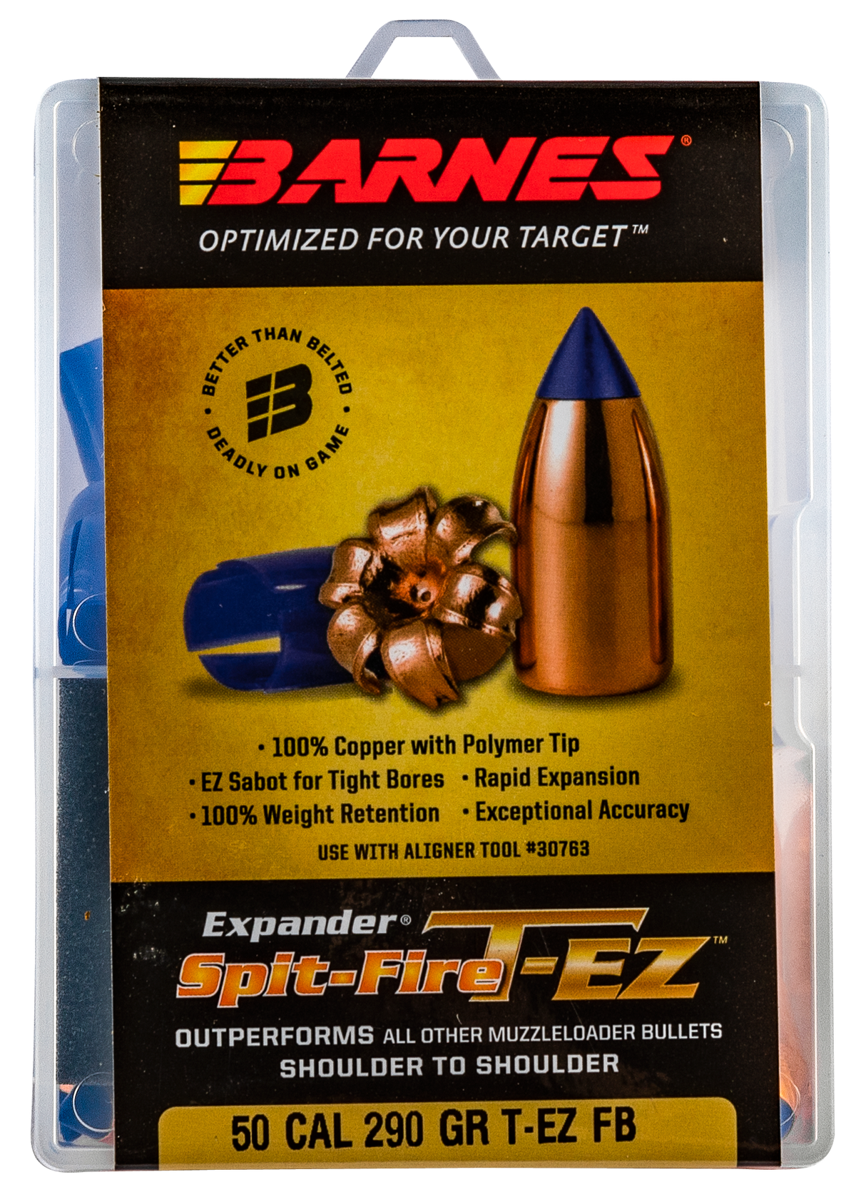 Barnes Bullets Spit-Fire T-EZ Muzzleloader 50 Cal 290gr Polymer Tip 15/Box — view 2