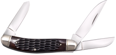 Cold Steel Gentleman's Stockman 2"/2.10"/2.50" Folding 3-Blade Clip/Sheepsfoot/Spey Plain 8Cr13MoV Brown Jigged Bone — view 2