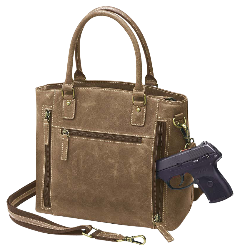Kingport Industries GTM-CZY/51 Town Tote Brown Leather Concealed Carry Bag — view 2