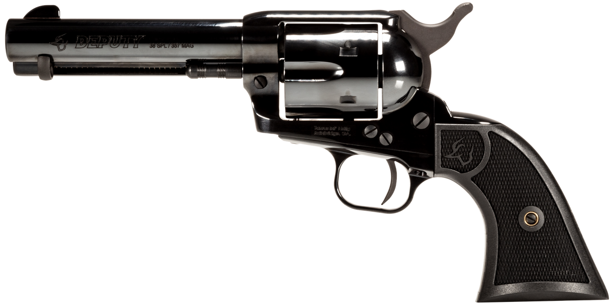 Taurus Deputy 357 Mag 4.75" 6-Shot SAO Small Frame Revolver - Polished Black — view 2