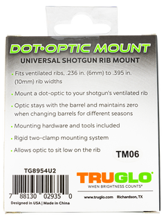 TruGlo TG8954U2 Universal Shotgun Rib Mount Black RMR Footprint — view 2