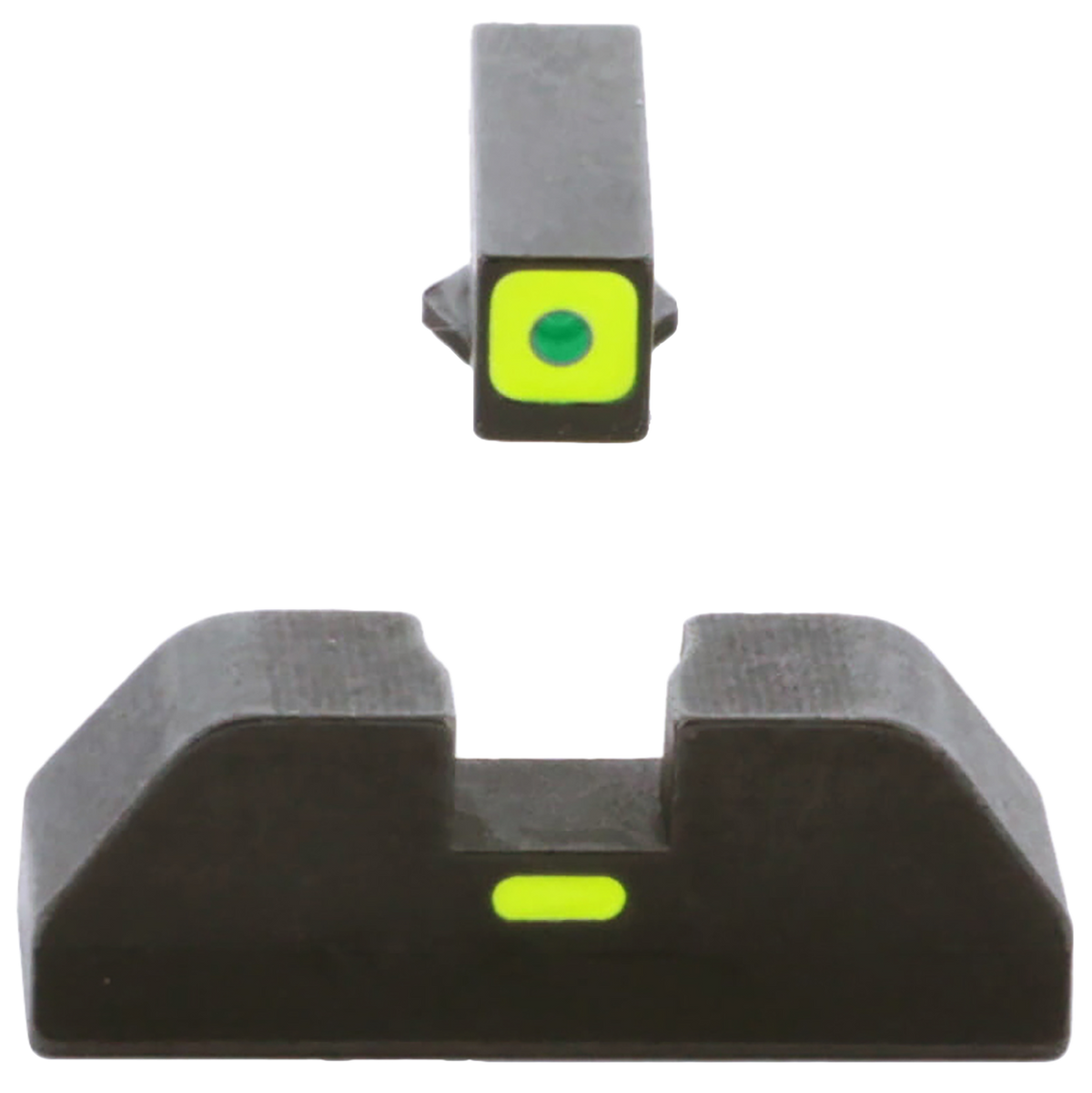 Ameriglo GL614 CAP Night Sight Set for Glock - Green Tritium LumiGreen Outline Front / LumiGreen Bar Rear — view 2