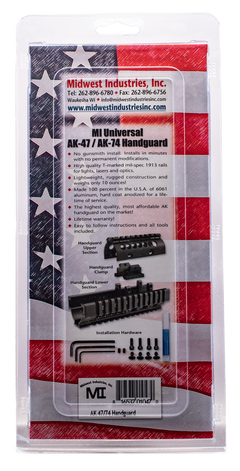 Midwest Industries MIAK AK47/74 6061-T6 Aluminum Handguard - Black — view 2