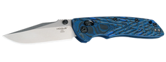 Hogue Deka 3.25" Folding Clip Point Plain Stone Tumbled CPM MagnaCut - G-Mascus Blue Aluminum/G10 — view 2