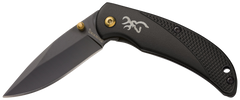 Browning Prism 3 EDC Folding 2.38" Plain Black Oxide 7Cr17MoV SS Blade - Black Anodized Aluminum Handle — view 2