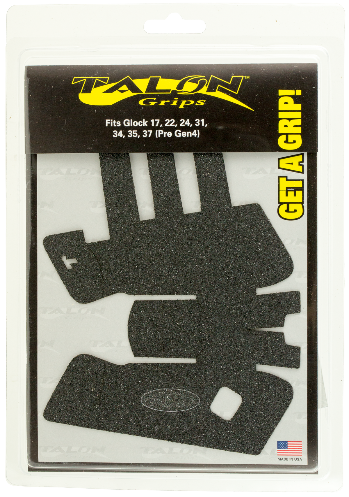 Talon Grips 103G Adhesive Grip for Glock Gen1-3 17/22/24/31/34/35/37 - Black Granulate Textured — view 2