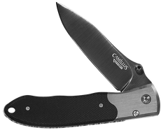 Camillus Pristine 3" Folding Drop Point VG-10 Carbonitride Titanium Plain Edge Knife - Black/Silver G10/SS Handle — view 2