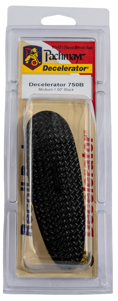 Pachmayr D750B Decelerator Field Recoil Pad Medium Black Basketweave Rubber — view 2