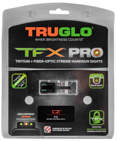 TruGlo TFX Pro CZ P10 Green Tritium Fiber Optic Sight Set — view 2