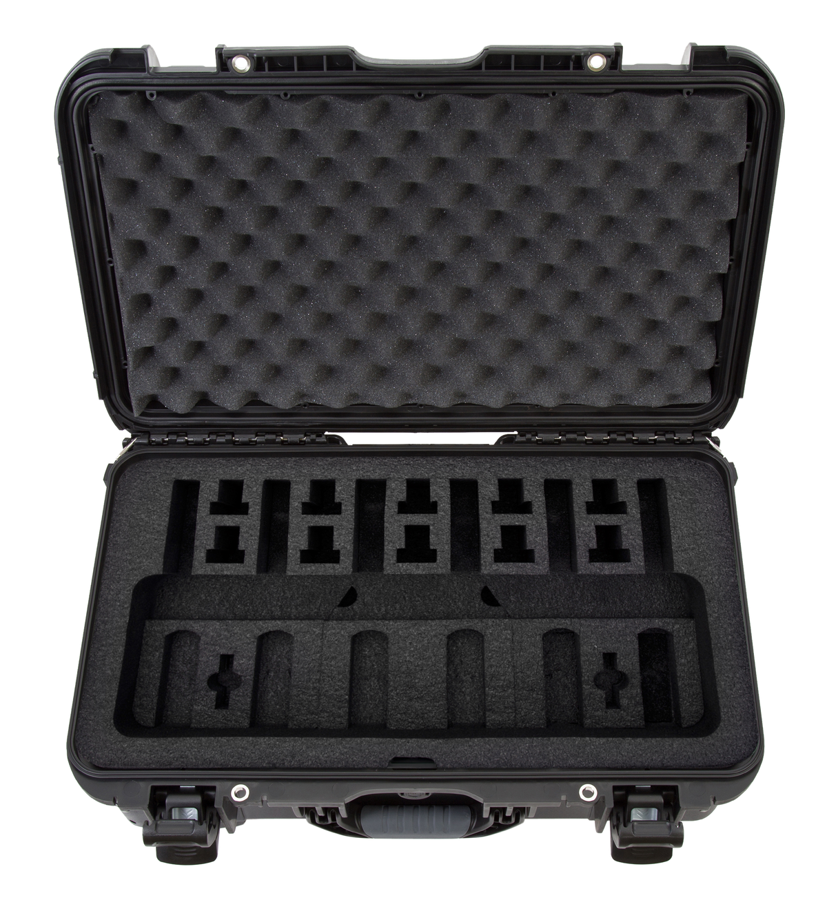Nanuk 935 6-Up Pistol Case Black Polymer w/ Closed-Cell Foam - 22" x 14" x 9" Interior — view 2