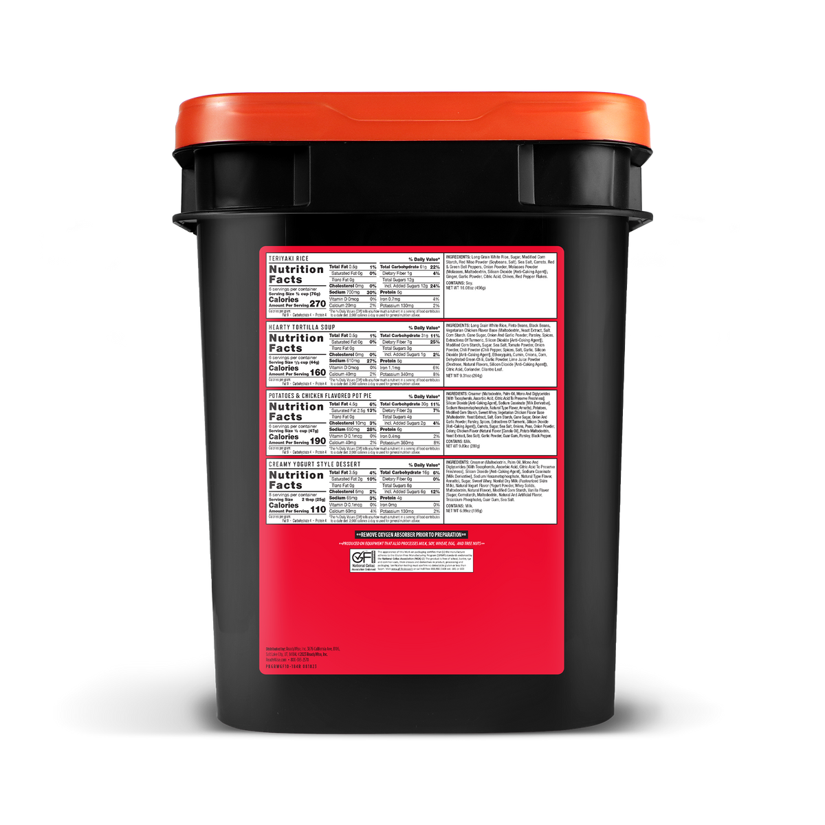 ReadyWise Gluten Free Freeze Dried Entrees 84 Servings Per Bucket — view 2