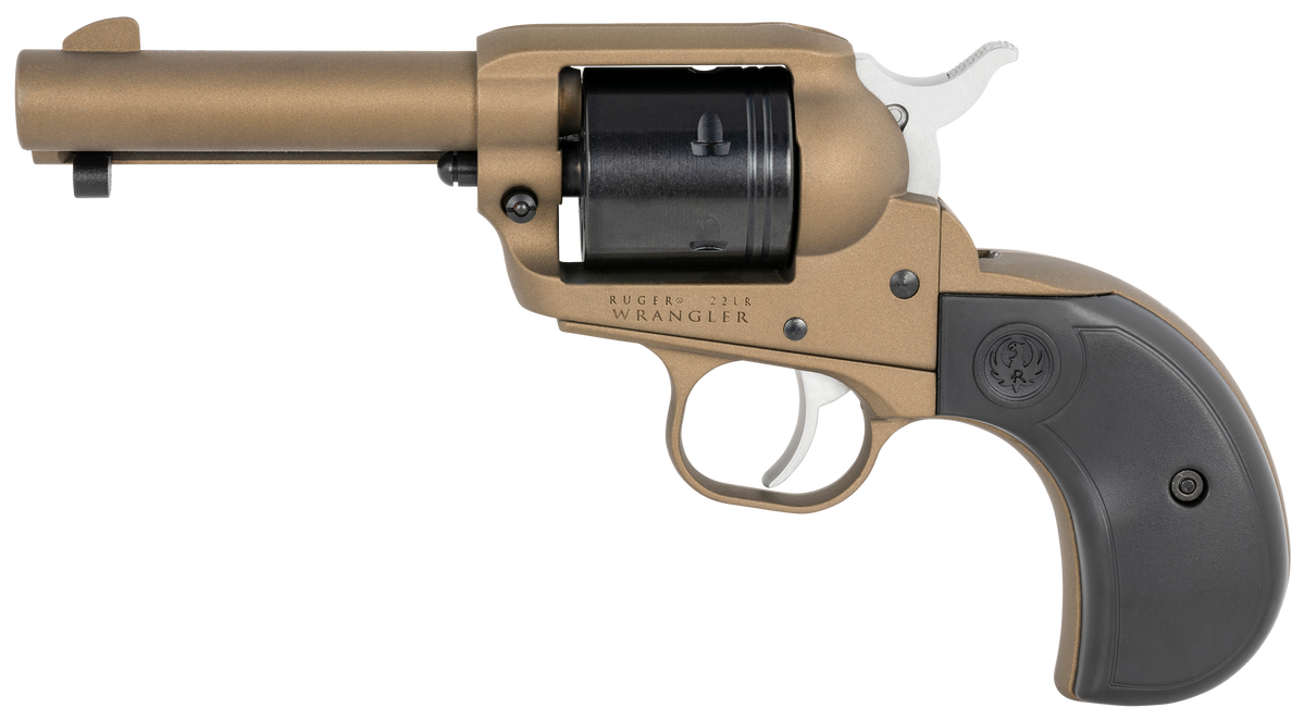 Ruger Wrangler 22 LR 3.75" 6-Shot Revolver - Burnt Bronze Cerakote - Black Birdshead Grip — view 2