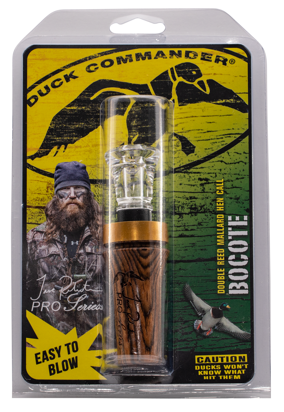 Duck Commander DCPROB Pro Series Bocote Open Call Double Reed Mallard Hen Duck Call - Brown Wood — view 2
