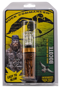 Duck Commander DCPROB Pro Series Bocote Open Call Double Reed Mallard Hen Duck Call - Brown Wood — view 2