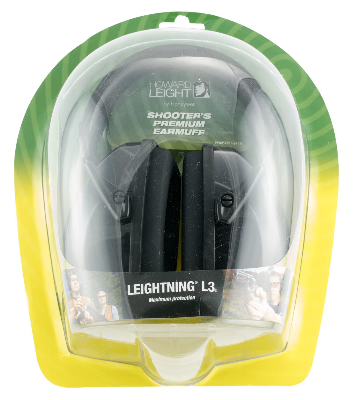 Howard Leight Leightning L3 30 dB NRR Over the Head Black Passive Earmuff — view 2