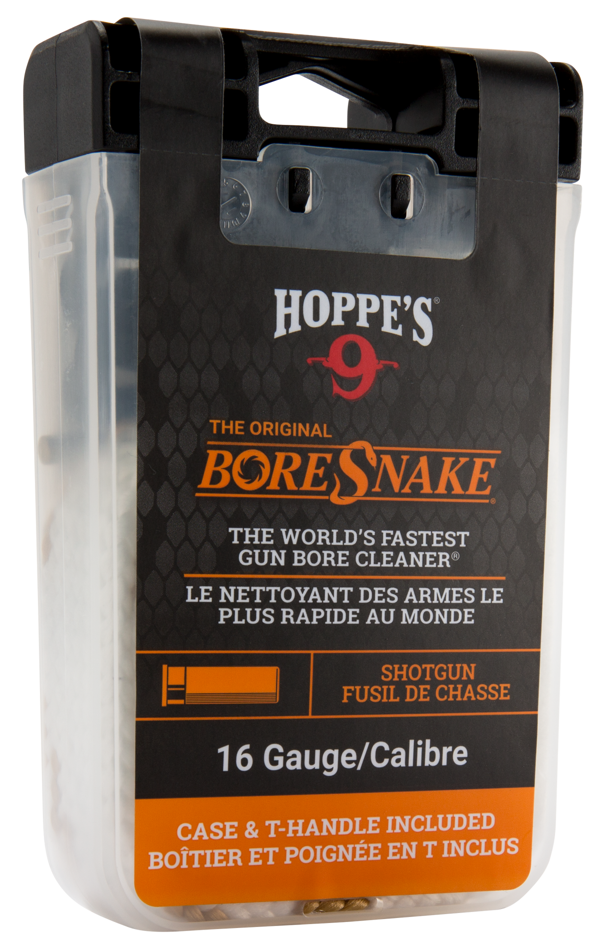 Hoppes BoreSnake Den 16 Gauge Shotgun Bore Cleaner Rope - Bronze Bristle — view 2