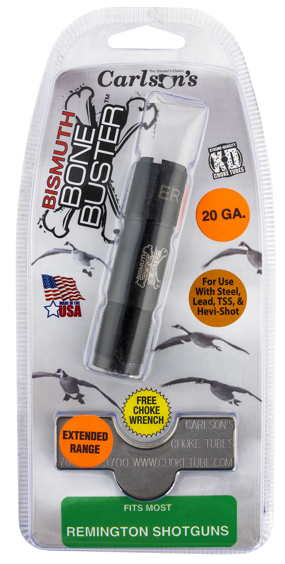 Carlsons Bismuth Bone Buster 20 Gauge Extended Range Remington Rem Choke 17-4 Stainless Steel Choke Tube — view 2
