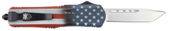 CobraTec Knives FS-3 American Flag Medium 3" OTF Tanto Plain D2 Satin Cerakoted Aluminum Handle — view 2